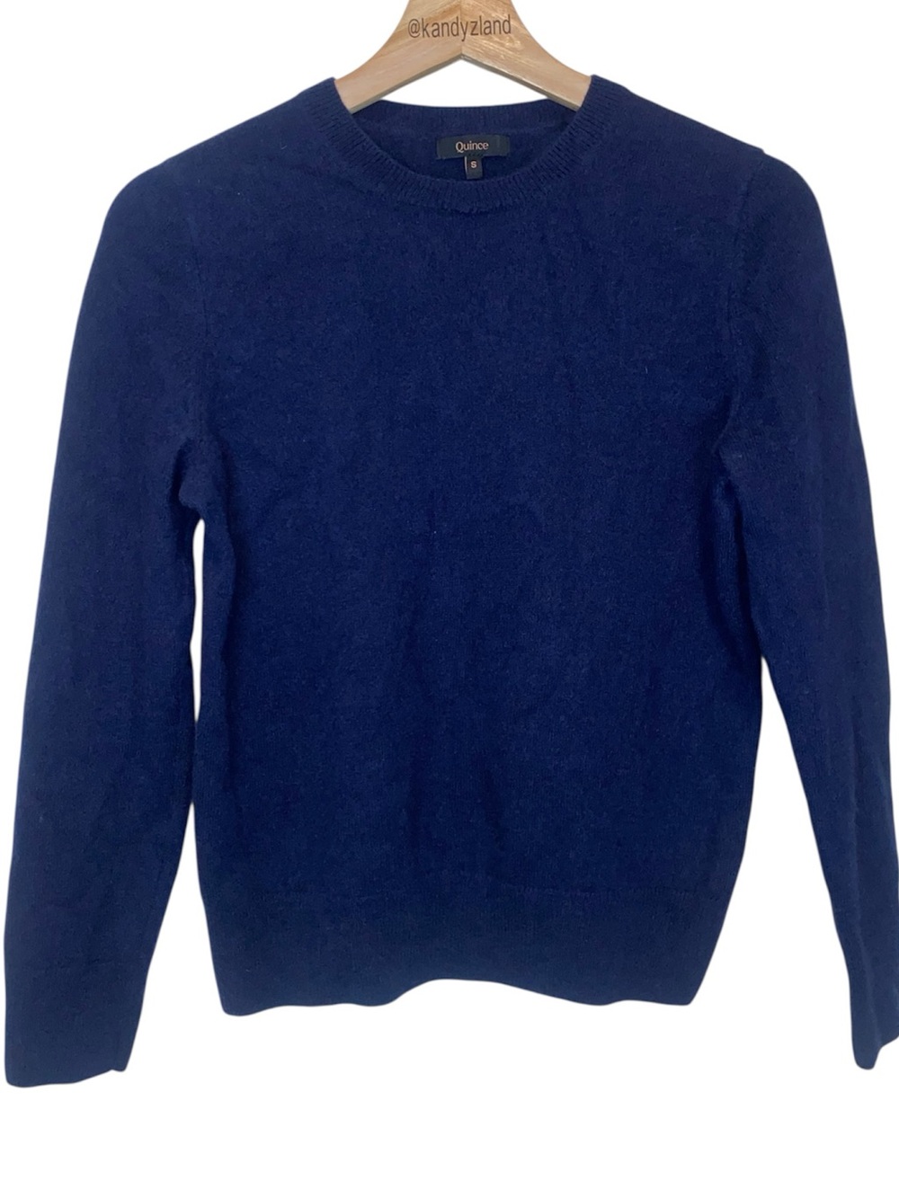 QUINCE Cashmere Navy Blue Sweater